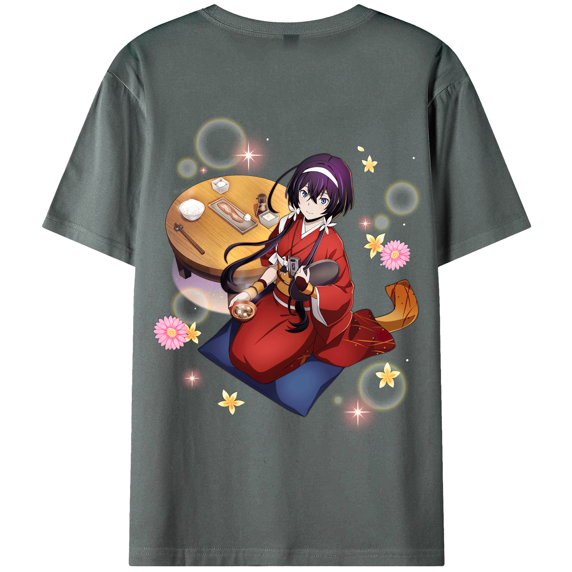 （画像用） 文豪ストレイドッグス Bungo Stray Dogs 綿100％ メンズ半袖Tシャツ（バックプリント） 通気性